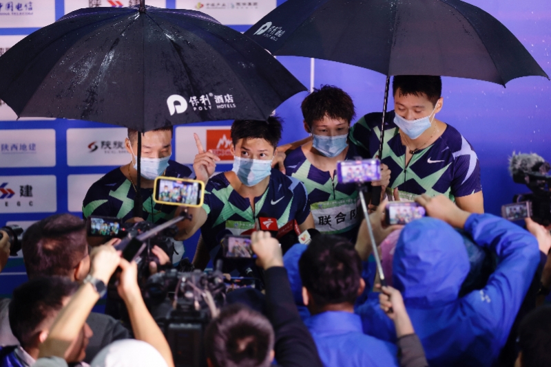 率联合队轻取4×100米冠军，苏炳添收获两金一银告别全运