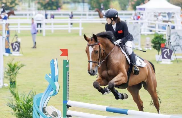 钟秀婷在现代五项比赛中。受访者供图 win007足球即时比分