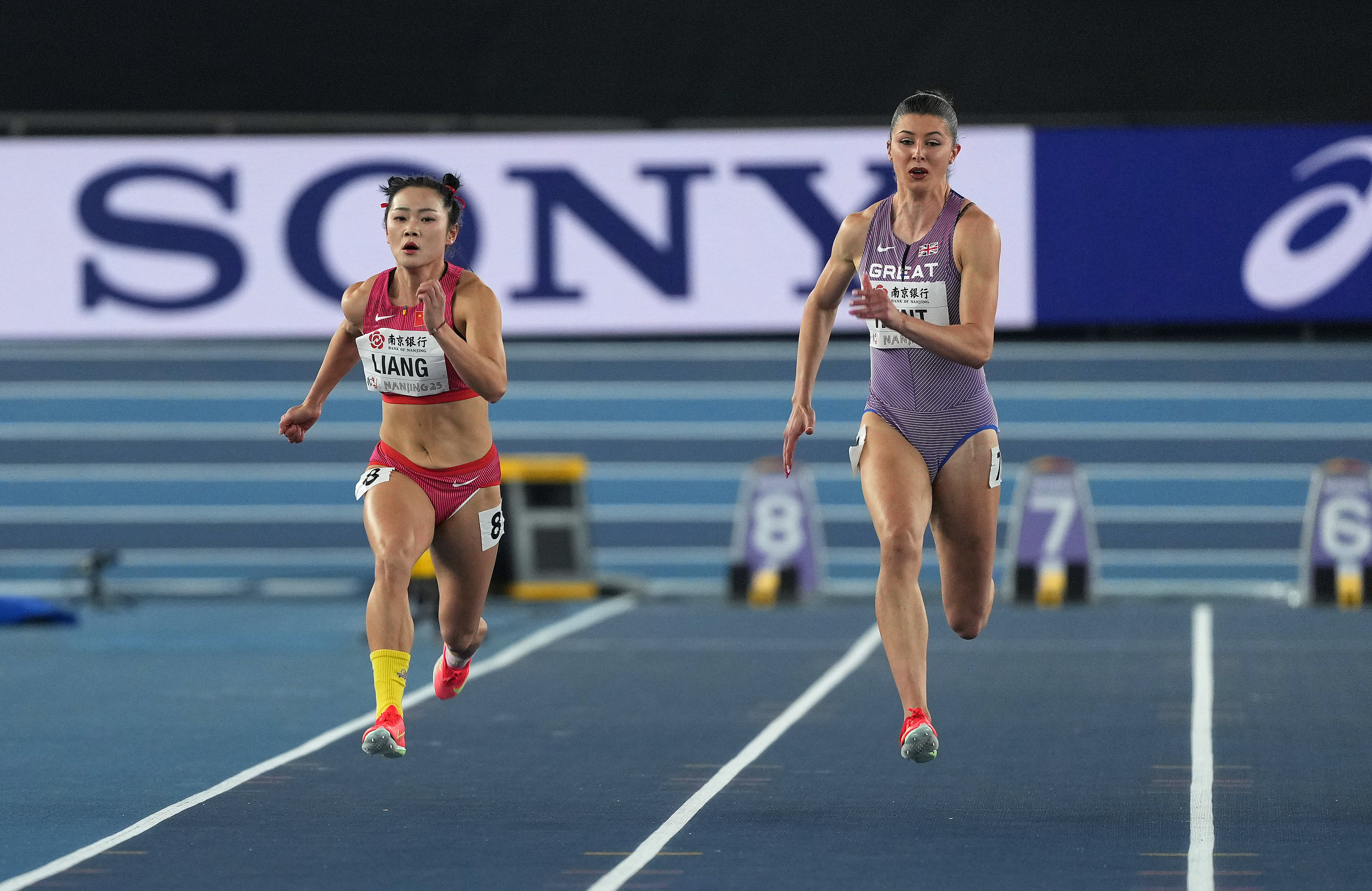 （体育）（2）田径——南京室内世锦赛：梁小静获女子60米决赛第八XxjpseC007479_20250322_PEPFN0A001.JPG